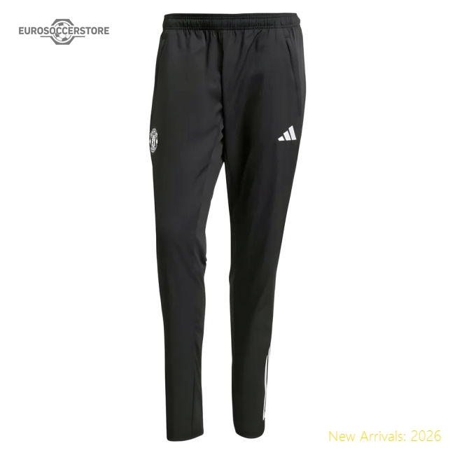 2025-2026 Man Utd Presentation Pants (Black)-Football Jersey Hub