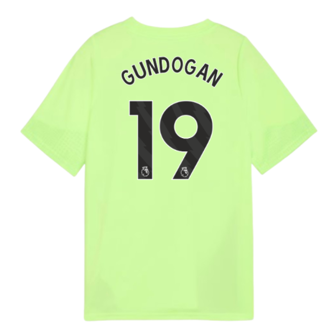 2025-2026 Man City Training Jersey (Fizzy Apple) - Kids (Gundogan 19)-Football Shirts Shop