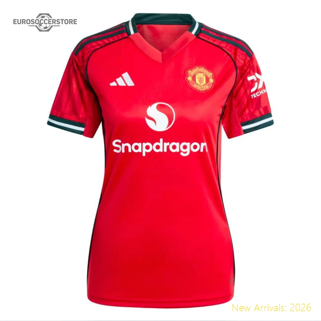 2025-2026 Man Utd Home Shirt (Womens) (Mount 7)-Football Jersey Hub