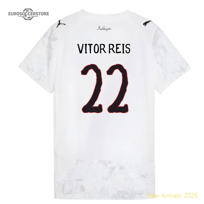 2025-2026 KIDSUPER x Manchester City CWC Shirt (White) - Womens (Vitor Reis 22)-Football Shirts Shop
