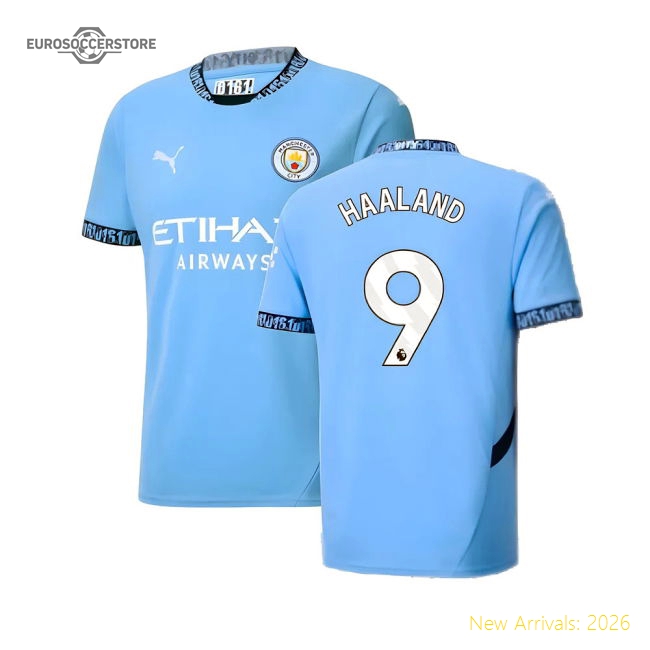 2024-2025 Man City Home Shirt (Haaland 9)-Football Shirts Shop