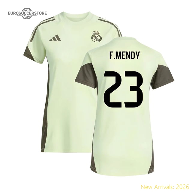 2025-2026 Real Madrid Training Jersey (Almost Lime) - Womens (F.Mendy 23)-Football Shirts Shop