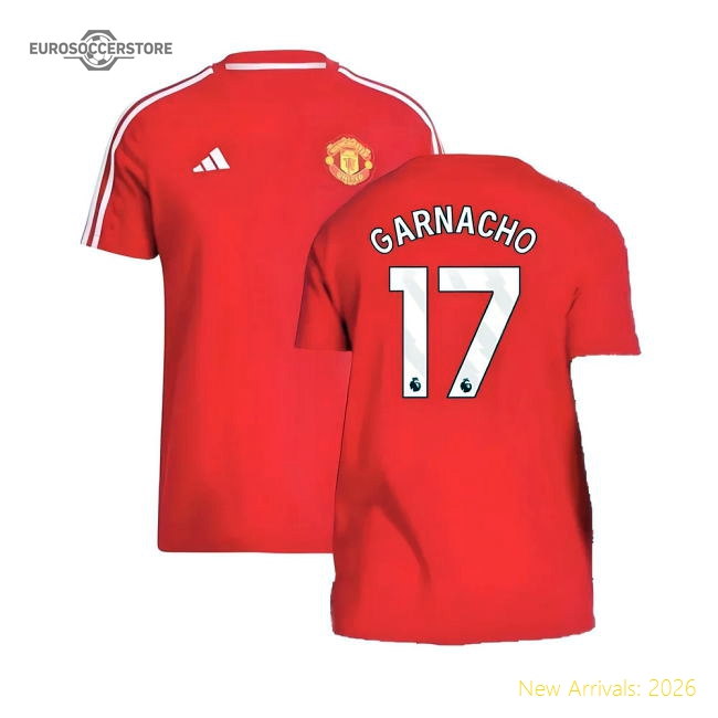 2024-2025 Man Utd DNA Tee (Red) (Garnacho 17)-Football Jersey Hub