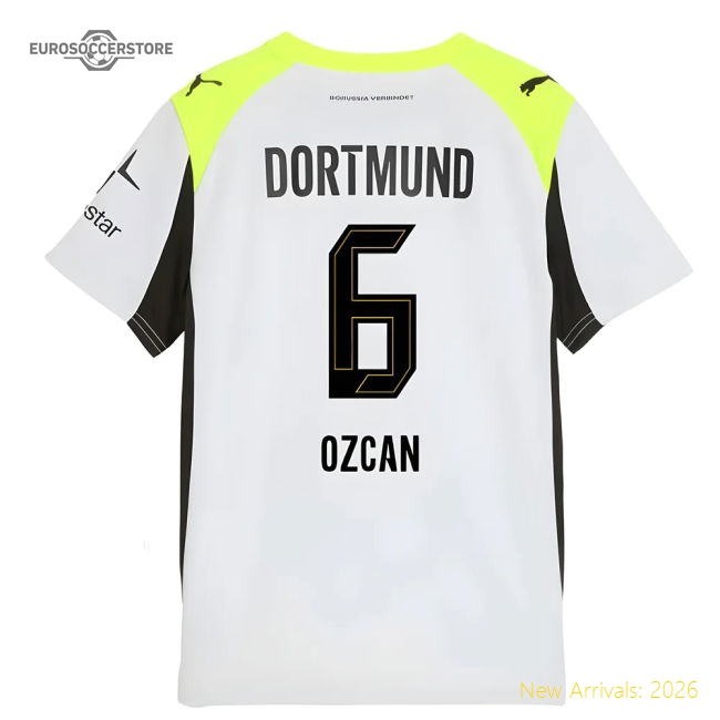 2025-2026 Borussia Dortmund Away Shirt (Kids) (Ozcan 6)-Football Jersey Hub