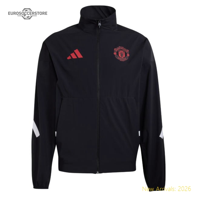 2025-2026 Man Utd Anthem Jacket (Black)-Football Jersey Hub