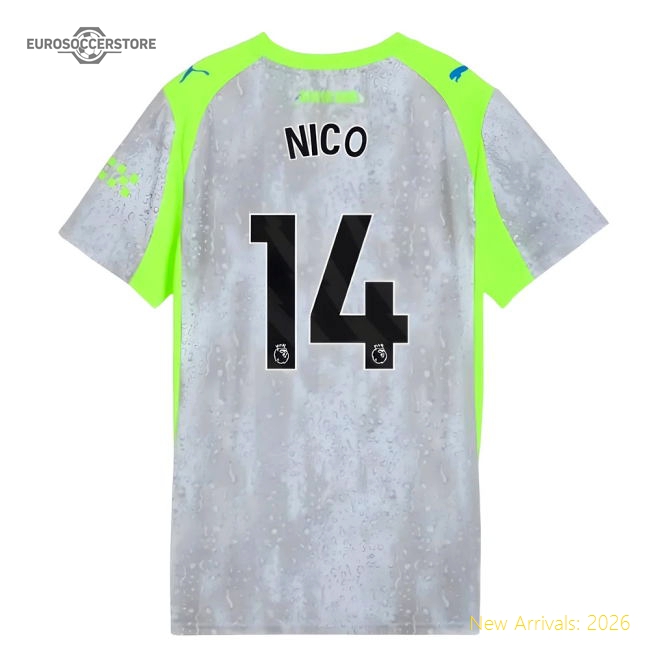 2025-2026 Man City Third Shirt (Womens) (Nico 14)-Football Jersey Hub