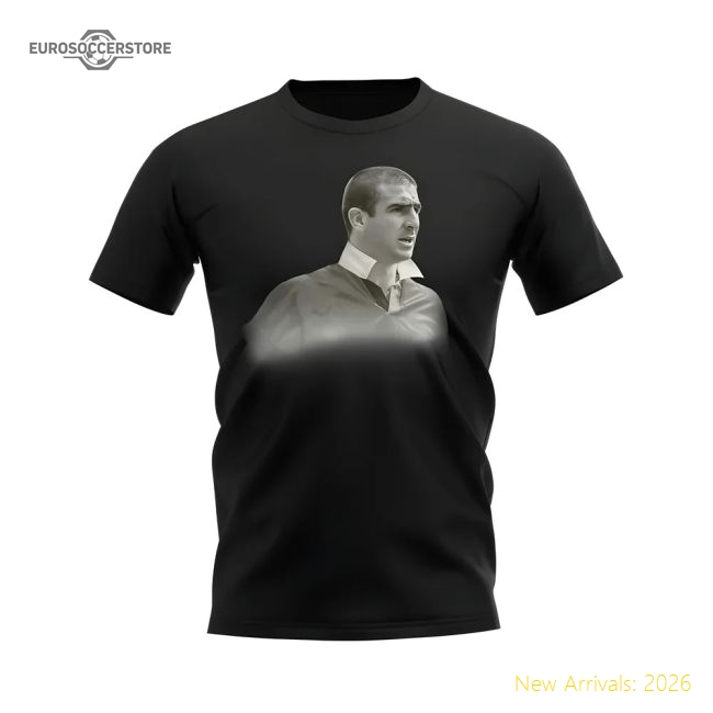 Eric Cantona Manchester United Legend T-Shirt (Black)-Football Jersey Hub