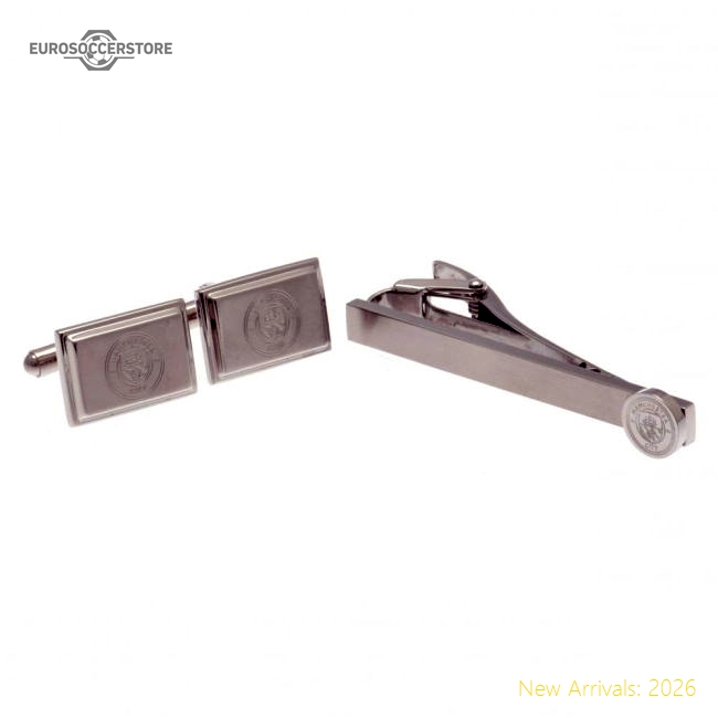 Manchester City FC Tie Slide & Cufflink Set-Football Shirts Shop