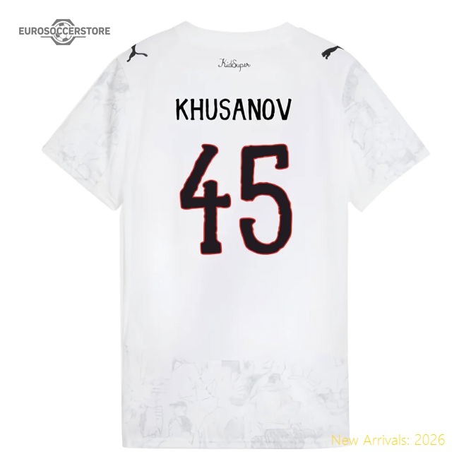 2025-2026 KIDSUPER x Manchester City CWC Shirt (White) - Womens (Khusanov 45)-Football Shirts Shop