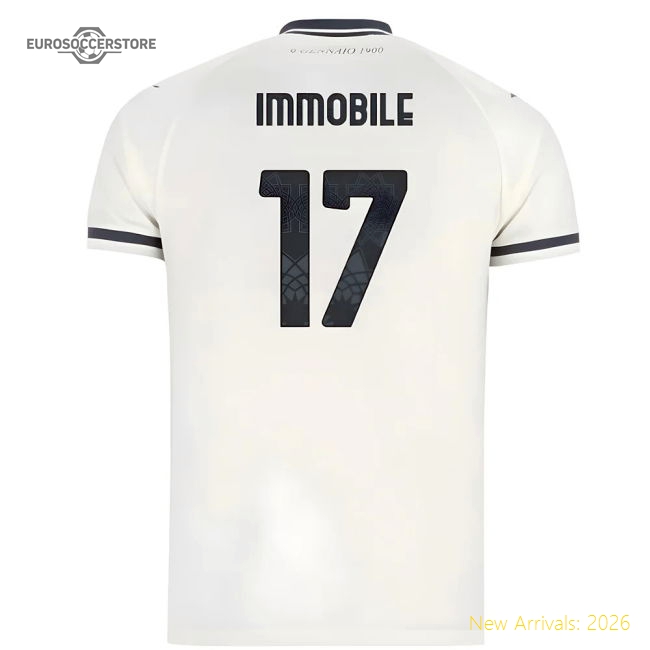 2025-2026 Lazio Away Shirt - Kids (Immobile 17)-Vantage Point Soccer