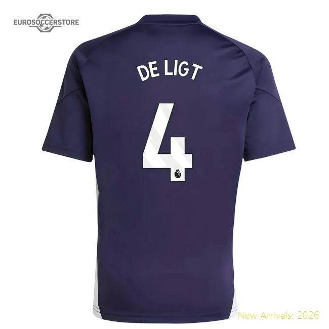 2025-2026 Man Utd Training Jersey (Aurora Plum) - Kids (De Ligt 4)-Football Jersey Hub