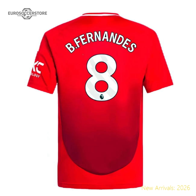 2024-2025 Man Utd Home Mini Kit (B.Fernandes 8)-Football Jersey Hub