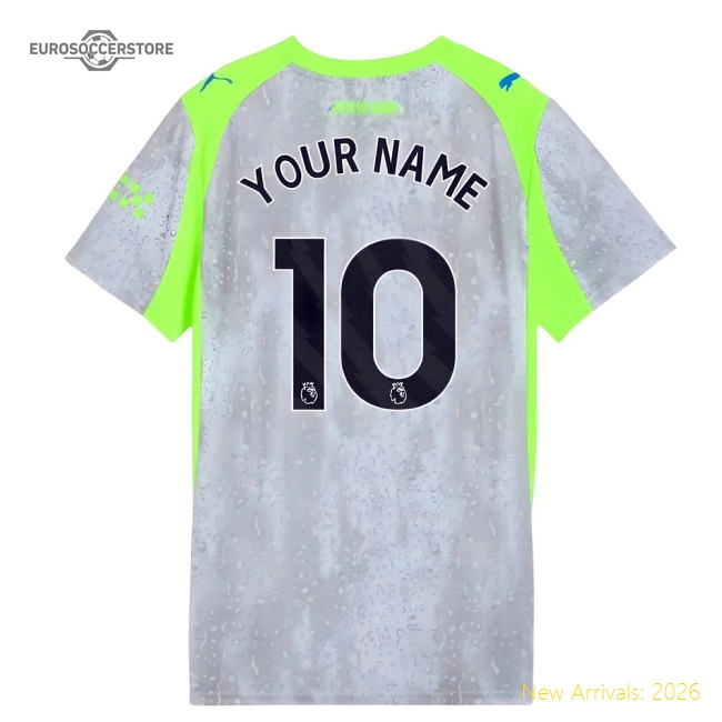 2025-2026 Man City Third Shirt (Womens) (Your Name)-Football Jersey Hub