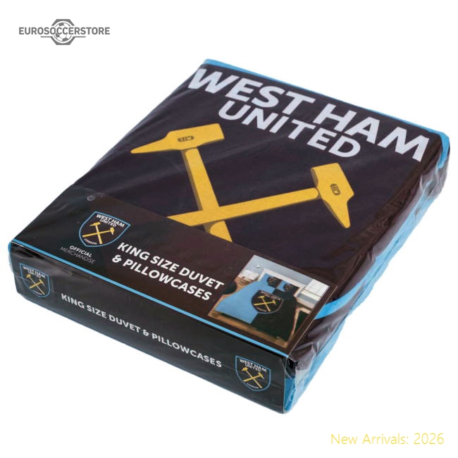 West Ham United FC Colour Split King Duvet Set-Vantage Point Soccer
