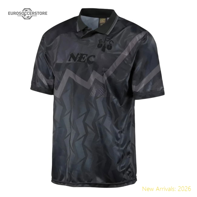 Everton 1990 Black Out Retro Football Shirt-Football Jersey Hub