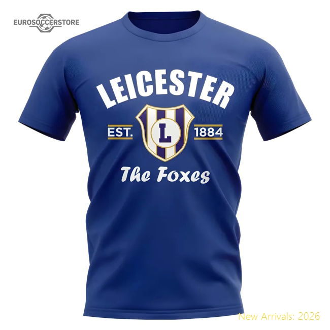 Leicester Established Football T-Shirt (Royal)-Vantage Point Soccer