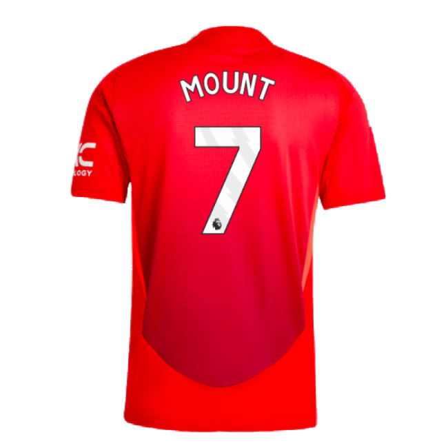 2024-2025 Man Utd Authentic Home Shirt (Mount 7)-Football Jersey Hub