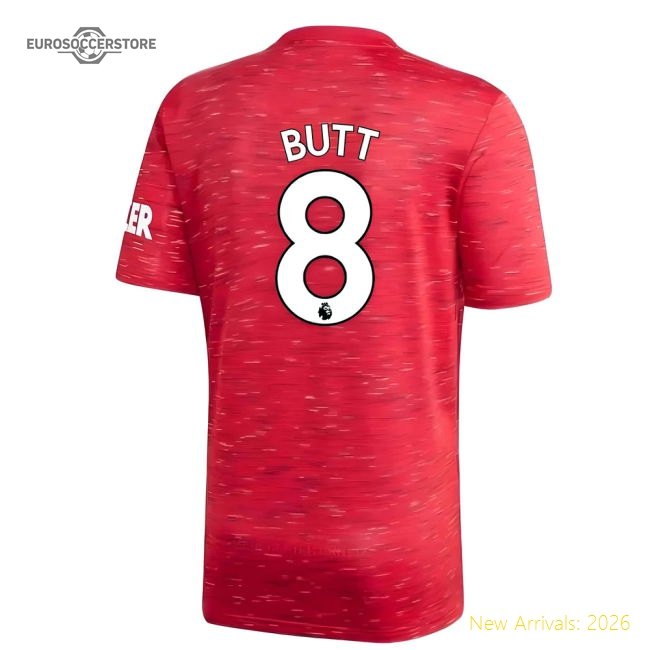 2020-2021 Man Utd Adidas Home Football Shirt (BUTT 8)-Football Jersey Hub