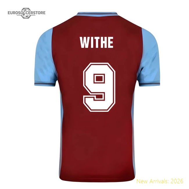 Score Draw Aston Villa 1982 Champions Of Europe Retro Football Shirt (Withe 9)-PitchVibe Kits
