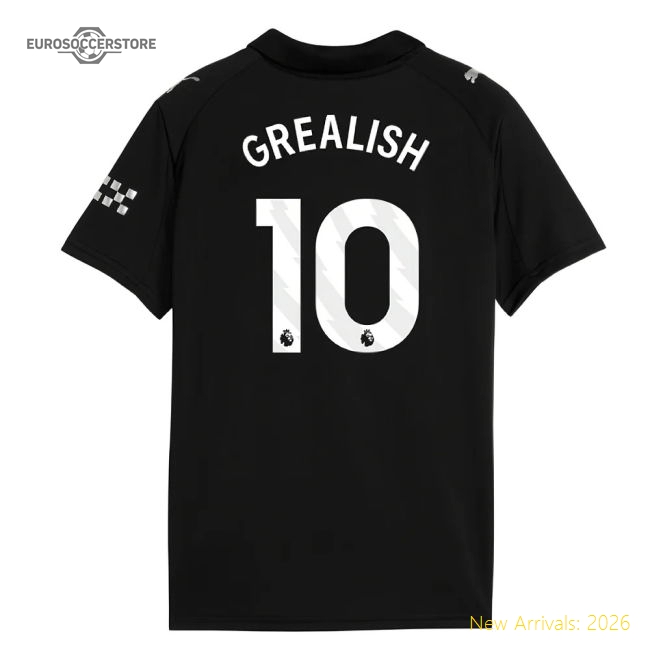 2025-2026 Man City Away Shirt (Kids) (Grealish 10)-Football Jersey Hub