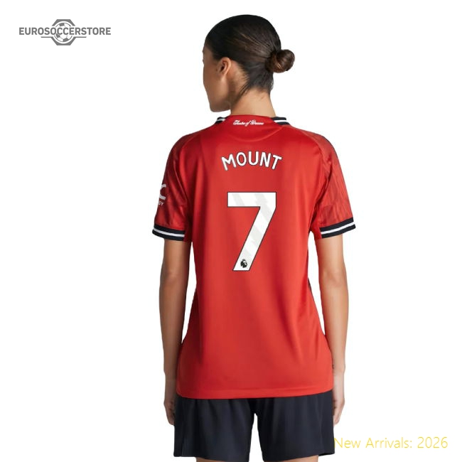 2025-2026 Man Utd Authentic Home Shirt (Womens) (Mount 7)-Football Jersey Hub