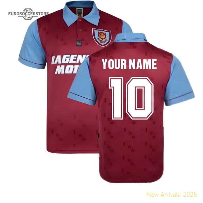 West Ham 1995-1996 Home Retro Shirt (Your Name)-Vantage Point Soccer