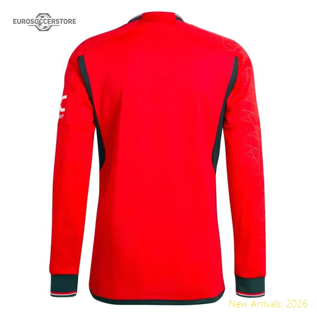 2023-2024 Man Utd Long Sleeve Home Shirt (Ronaldo 7)-Football Jersey Hub