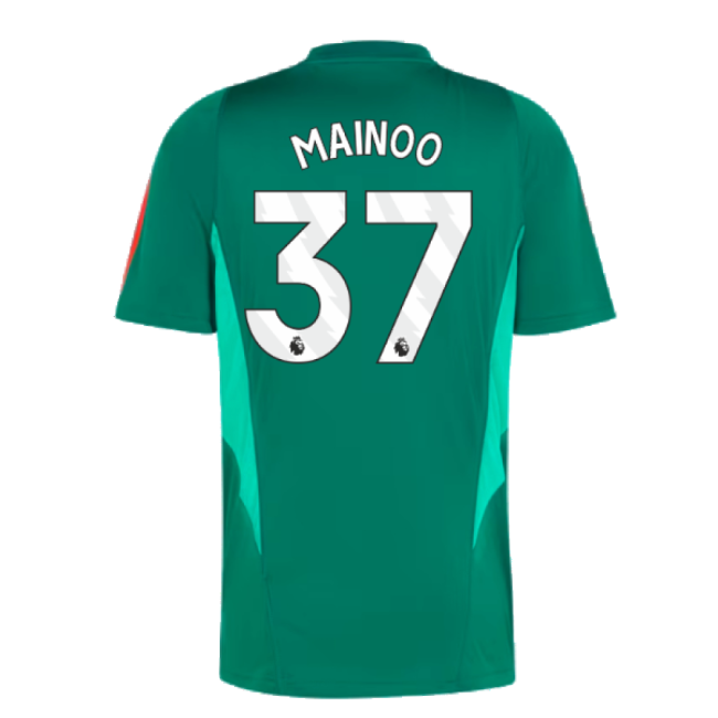 2023-2024 Man Utd Training Shirt (Green) (Mainoo 37)-Football Jersey Hub