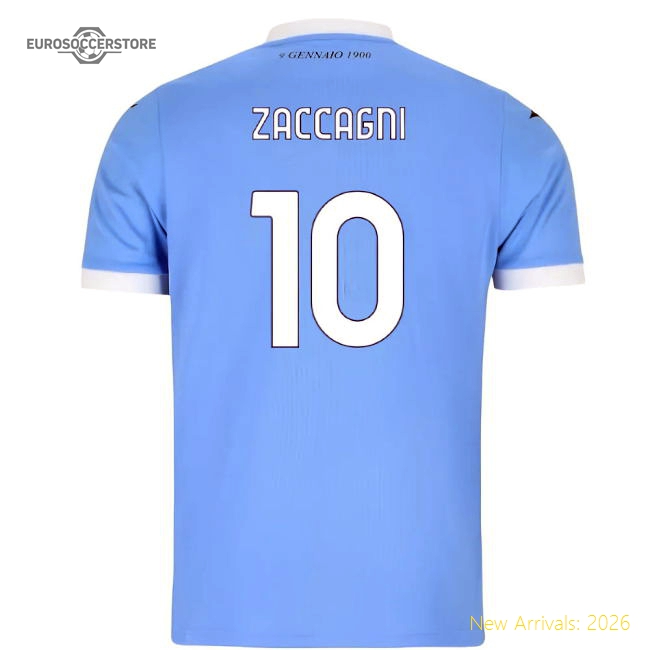 2025-2026 Lazio Home Shirt (Kids) (Zaccagni 10)-Vantage Point Soccer