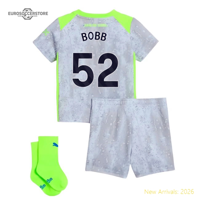 2025-2026 Man City Third Baby Kit (Bobb 52)-Football Jersey Hub