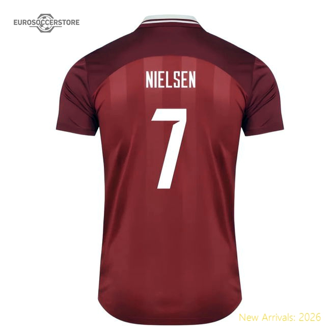 2025-2026 Denmark Womens Team Home Shirt (Unisex) (Nielsen 7)-Vantage Point Soccer