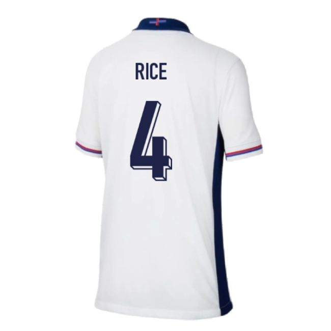 2024-2025 England Home Shirt (Kids) (Rice 4)-Vantage Point Soccer