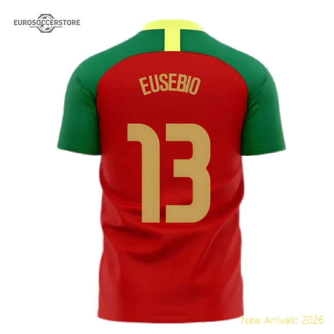 Portugal 2025-2026 Home Concept Football Kit (Airo) (EUSEBIO 13)-Vantage Point Soccer