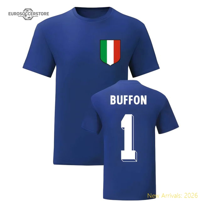 Gianluigi Buffon Italy National Hero Tee\'s (Blue)-Vantage Point Soccer