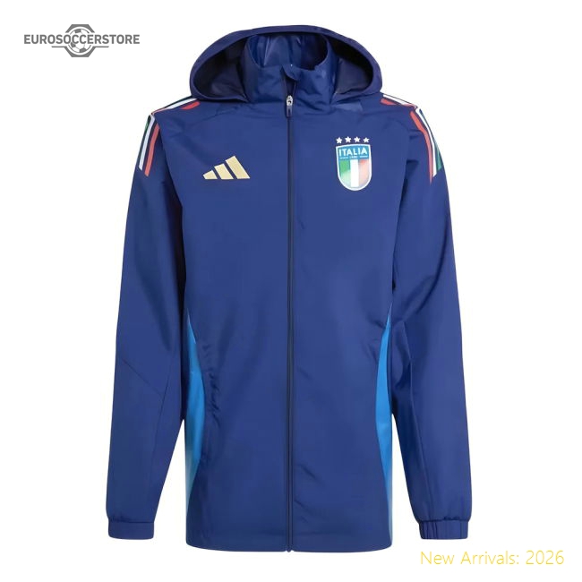 2024-2025 Italy Allweather Jacket (Navy)-Vantage Point Soccer