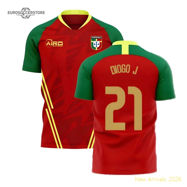Portugal 2025-2026 Home Concept Football Kit (Airo) (DIOGO J. 21)-Vantage Point Soccer