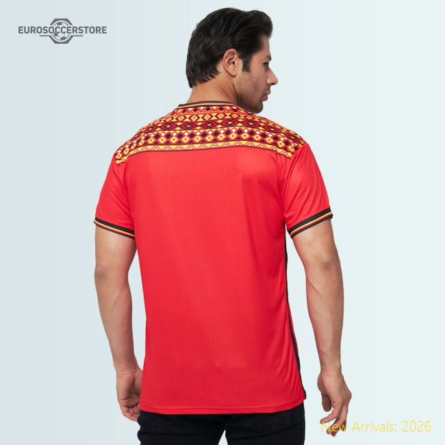 Belgium Legacy Football Jersey Red (Wolvate) Adult Short Sleeve-Vantage Point Soccer