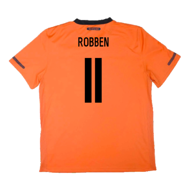 Holland 2010-11 Home Shirt ((Excellent) S) (Robben 11)-Football Jersey Hub