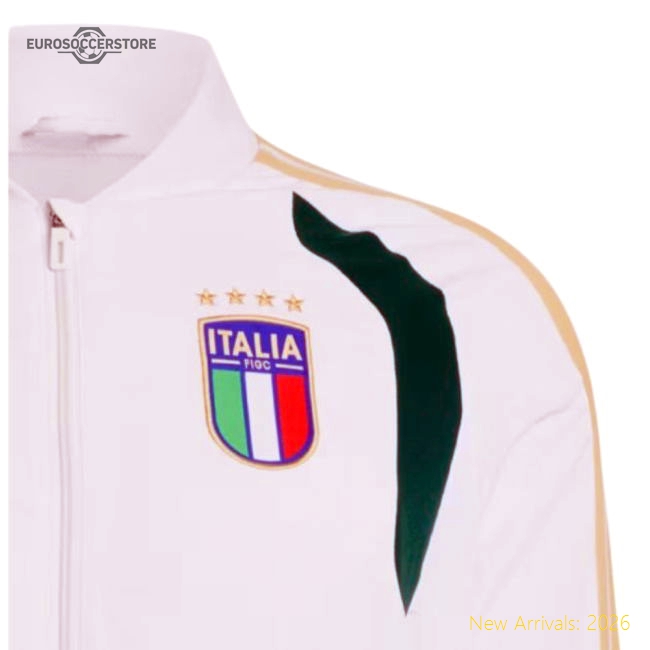 2026-2027 Italy Presentation Jacket (White)-Vantage Point Soccer