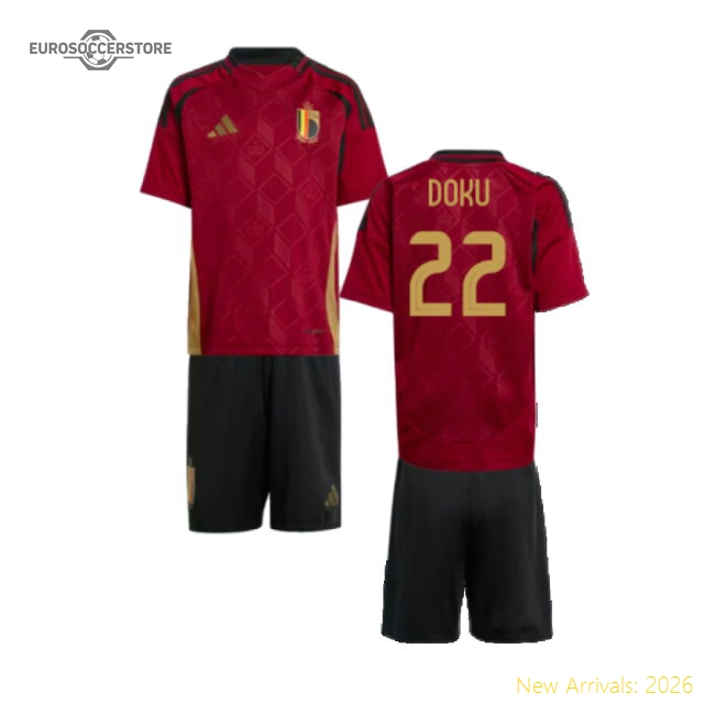 2024-2025 Belgium Home Mini Kit (Doku 22)-Vantage Point Soccer