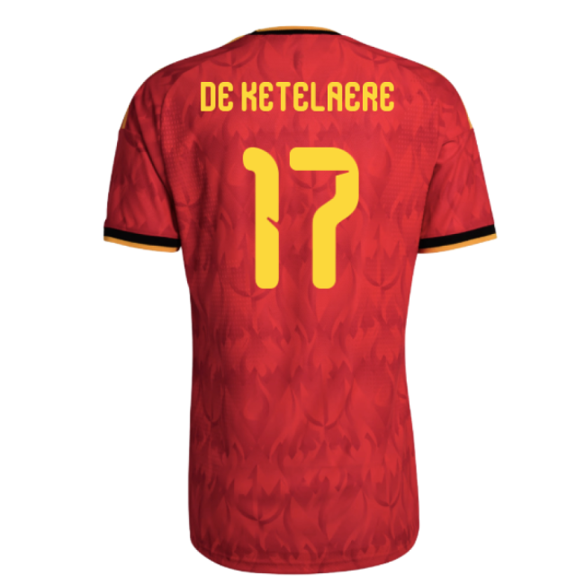 2026-2027 Belgium Authentic Home Shirt (De Ketelaere 17)-Vantage Point Soccer
