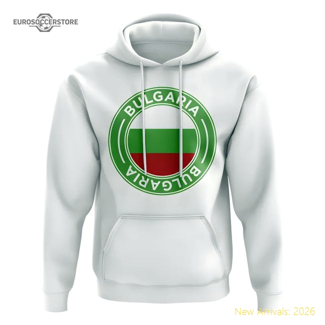 Bulgaria Football Badge Hoodie (White)-Vantage Point Soccer