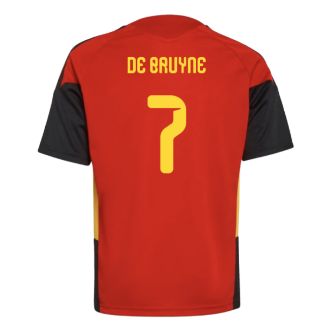 2026-2027 Belgium Training Jersey (Red) - Kids (De Bruyne 7)-Vantage Point Soccer