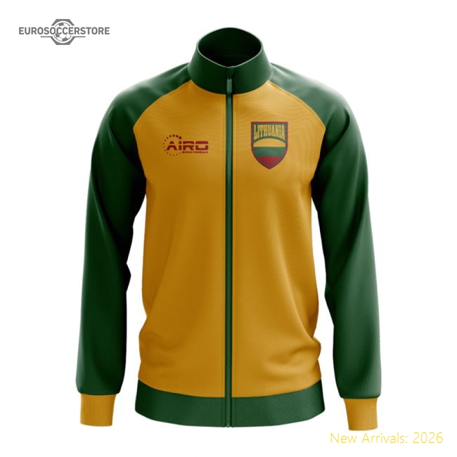 Lithuania Concept Football Track Jacket (Yellow)-Football Shirts Shop