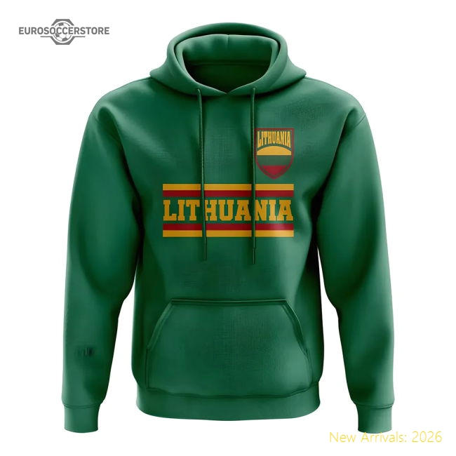 Lithuania Core Football Country Hoody (Green)-Football Shirts Shop