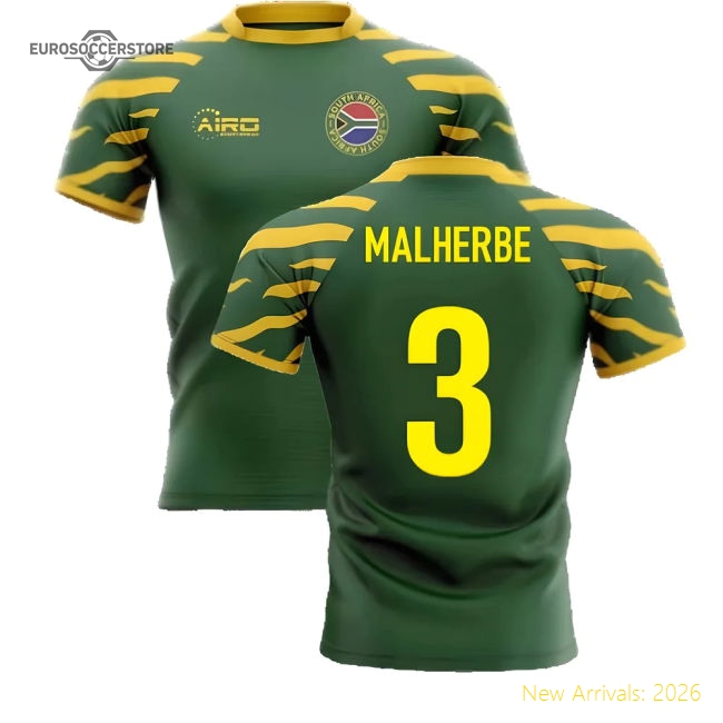 2025-2026 South Africa Springboks Home Concept Rugby Shirt (Malherbe 3)-Football Shirts Shop
