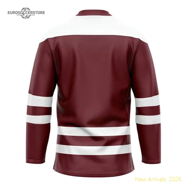 Latvia Home Ice Hockey Shirt-Football Shirts Shop