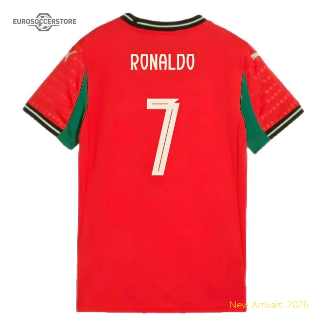 2025-2026 Portugal Womens Team Home Shirt (Ladies) (Ronaldo 7)-Vantage Point Soccer