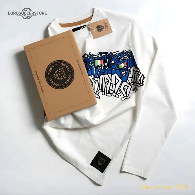 Italy Azzurri Fans Football LS Tee (White)-ly44