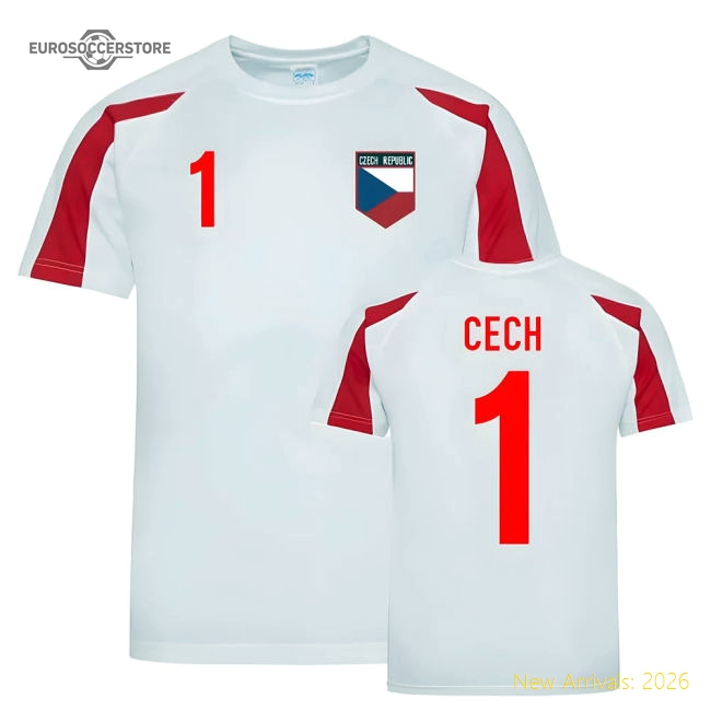 Petr Cech Czech Republic Sports Training Jersey (White-Red)-Vantage Point Soccer